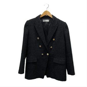 Zara Black Blazer Suit Jacket (Small)